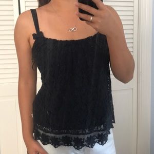 Hollister Cute Lace Bow Strap Top